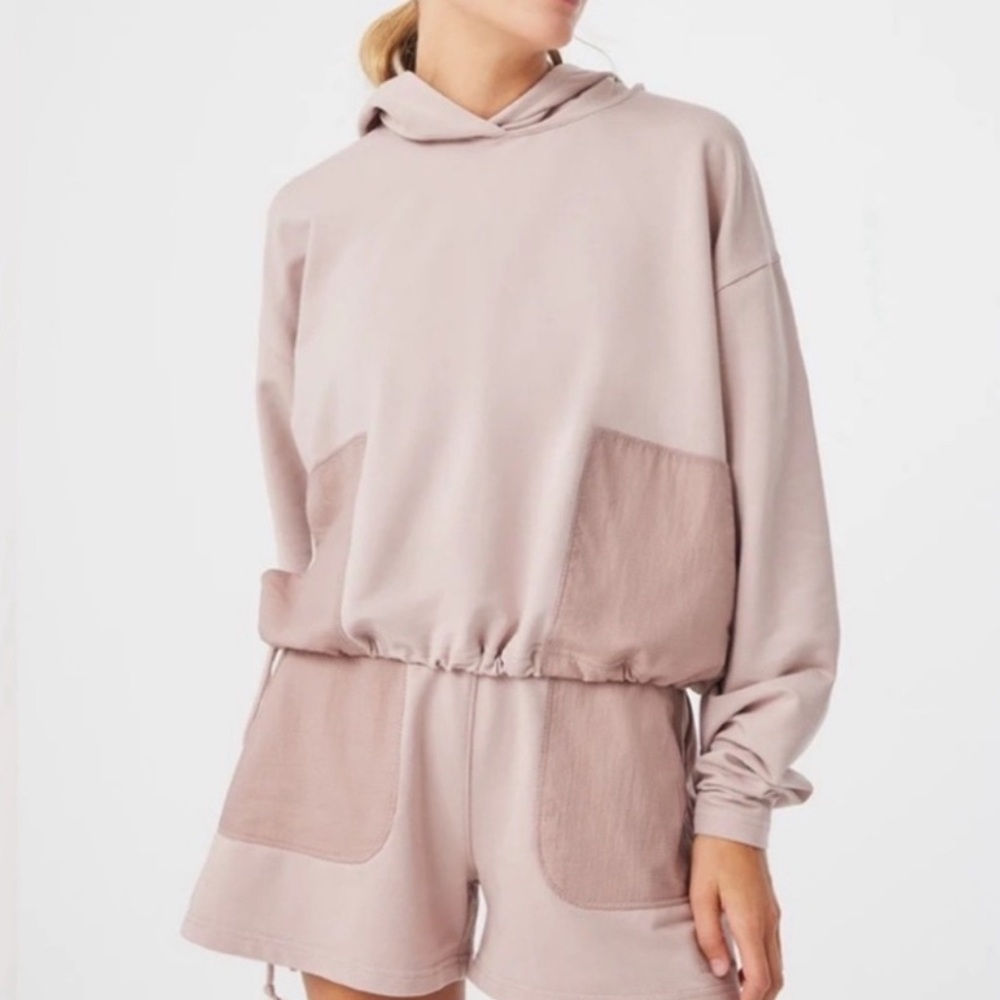Outdoor Voices BeachTree dusty rose/pink mauve activewear pullover hoodie XS